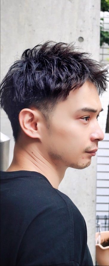 束感のあるメンズショートスタイル